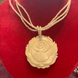 White rose necklace
